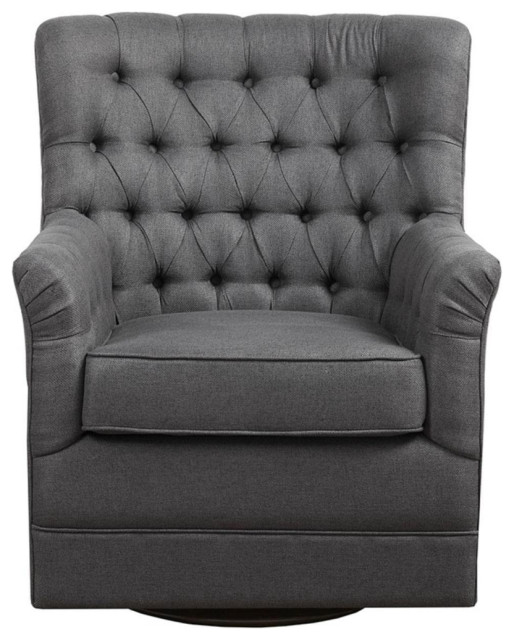 Madison Park Traditional Mathis Mathis Swivel Glider Chair With Gray