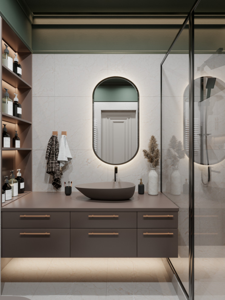 Проект интерьера кухни и санузла