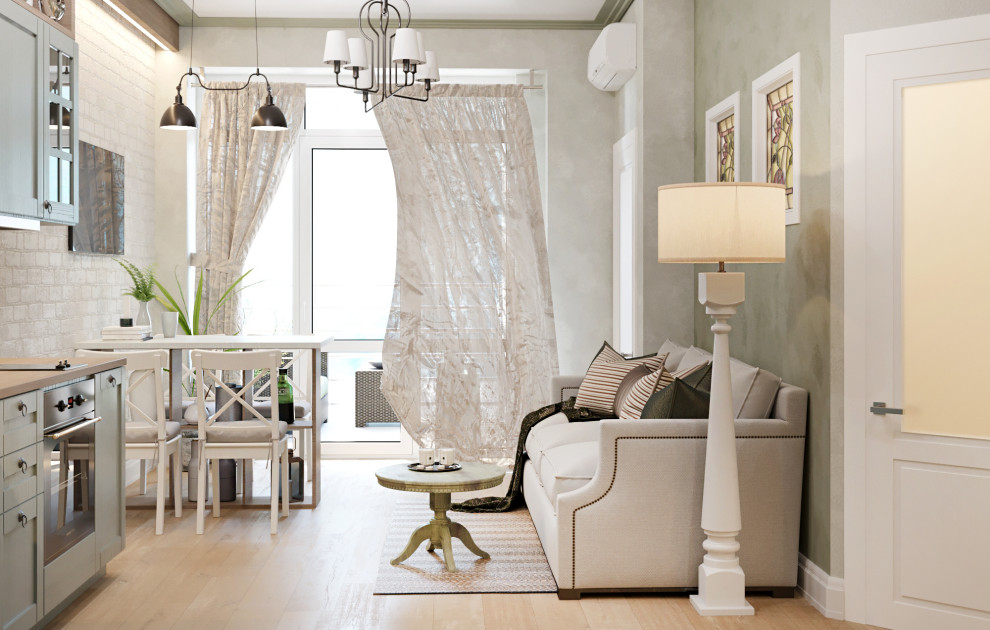 Дизайн проект квартиры общей площадью 56 кв.м в стиле "Прованс"