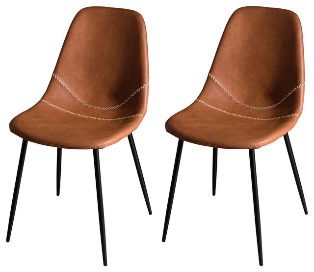 John Dining Chairs, Brown, Set of 2