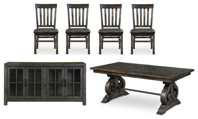 Magnussen Bellamy 6 Piece Rectangular Dining Table Set Weathered 6 Piece Rectangular Dining Table Set