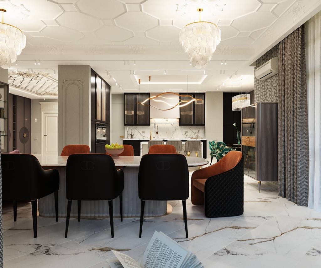 Вид на кухню и прихожую