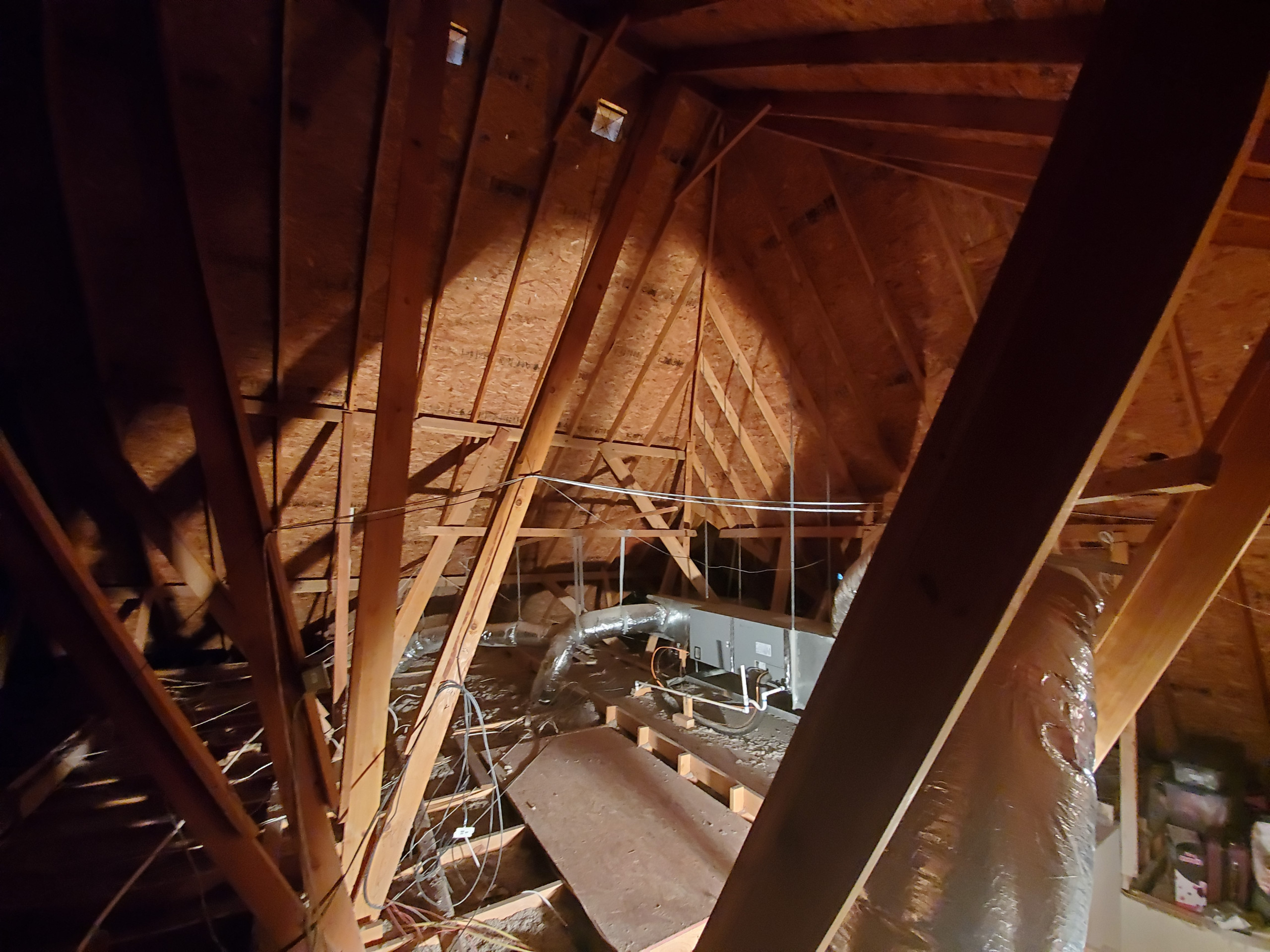 Attic BEFORE - now Guest Bedroom and Bath