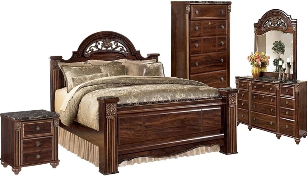 Ashley Gabriela 5 Piece Poster Bedroom Set King