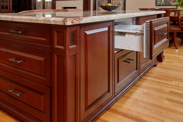 Sub Zero Refrigerator Drawers In Kitchen Island Traditional