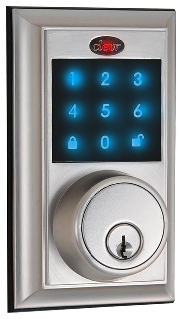 Clevr Electronic Touchscreen Keyless Door Lock Deadbolt Nickel Ansi Certificated