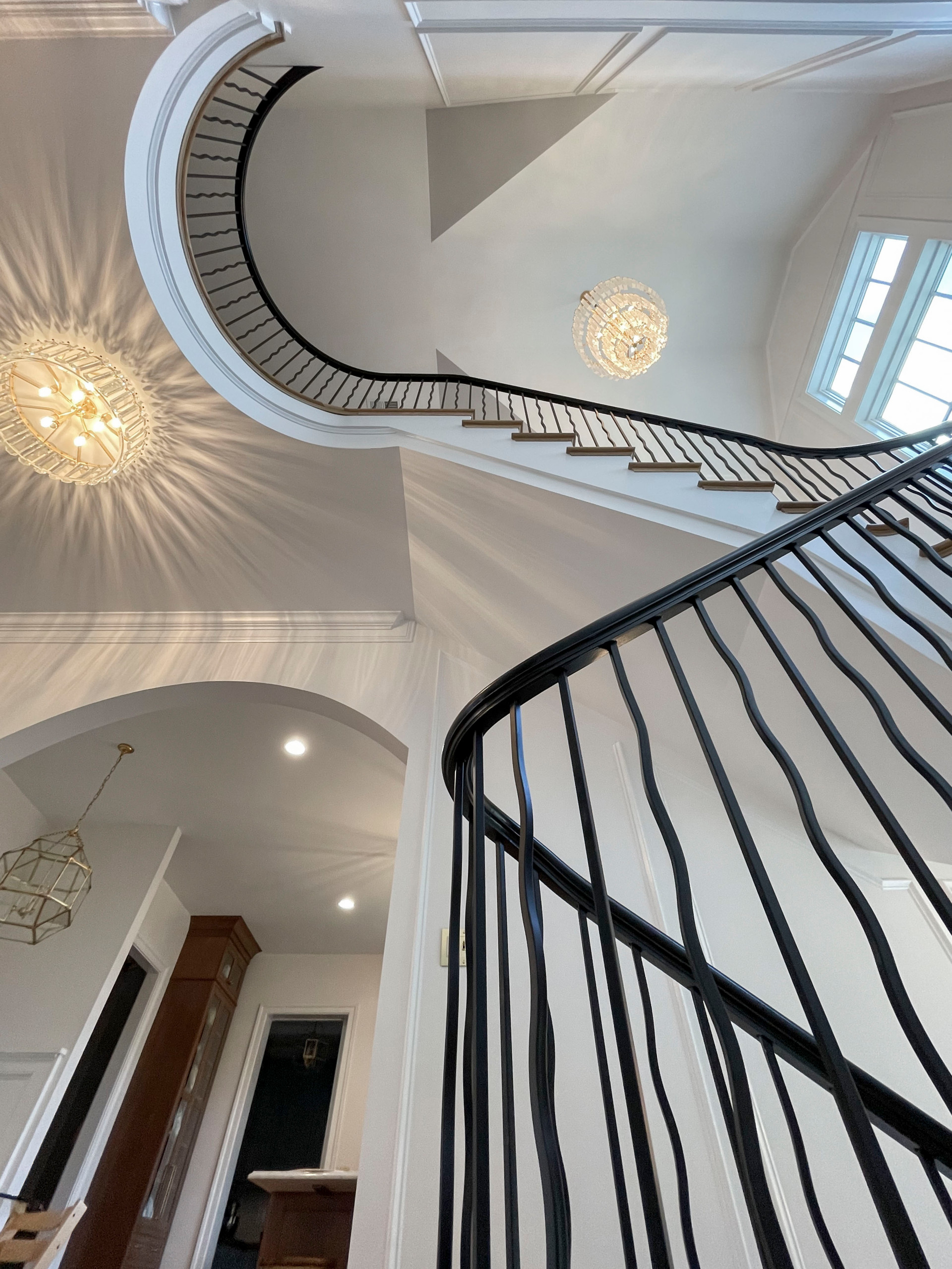 106_Modern Balustrade System Meets Traditional Winding Stairs, Aldie VA  20105