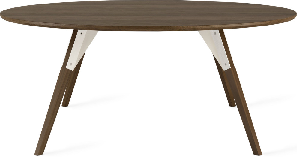 Clarke Round Coffee Table, Large Midcentury Coffee Tables by