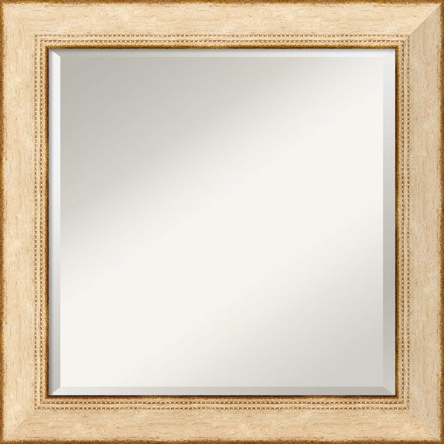 Wall Mirror Square Highland Park Cream Outer Size 25 X25