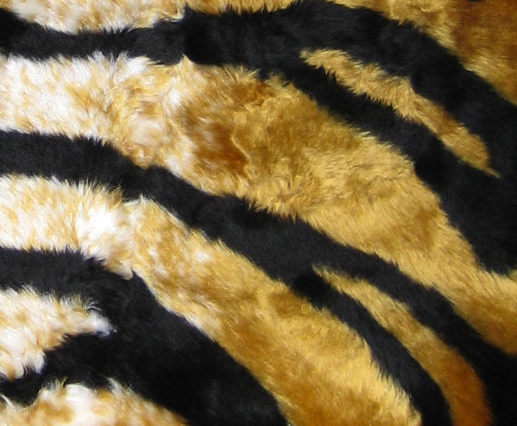 Faux Tiger Skin Pelt Rug, 56"x79"