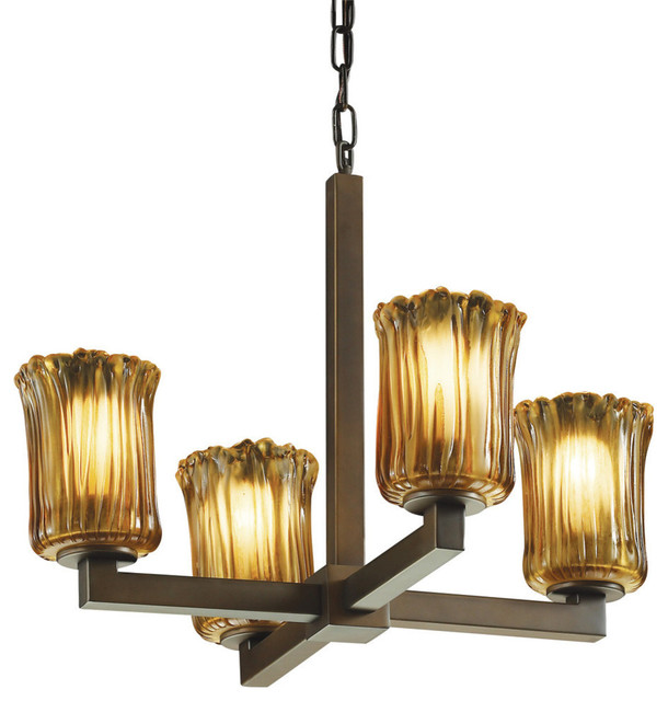 Justice Design Gla-8829-16 Modular 4-Light Chandelier