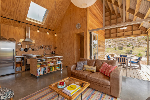 Tiny house makes a big impression rustic-kitchen