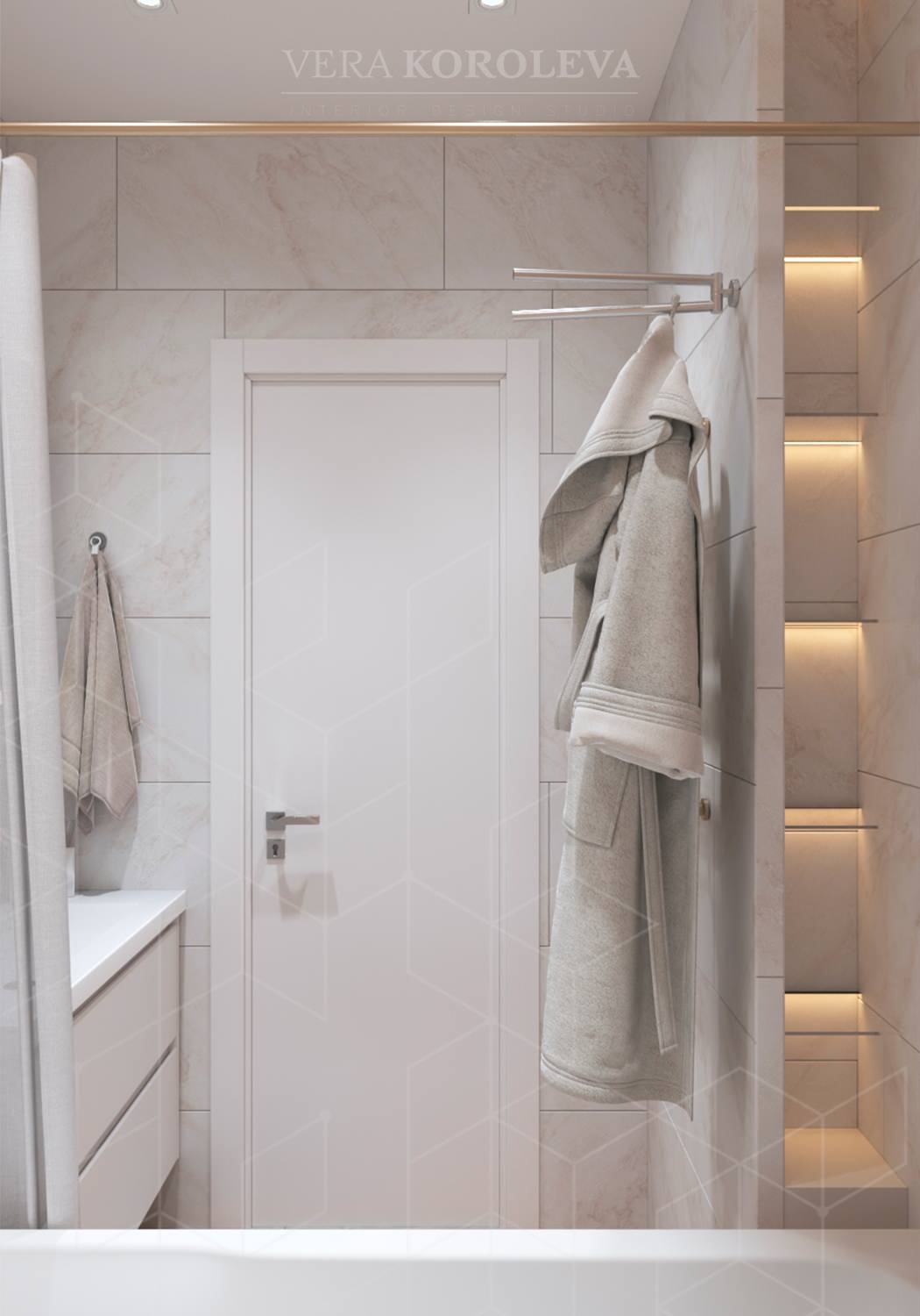 Дизайн-проект двухкомнатной  квартиры для семьи с детьми в ЖК "Модум"