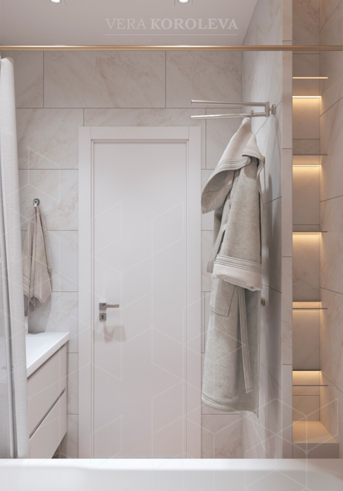 Дизайн-проект двухкомнатной  квартиры для семьи с детьми в ЖК "Модум"