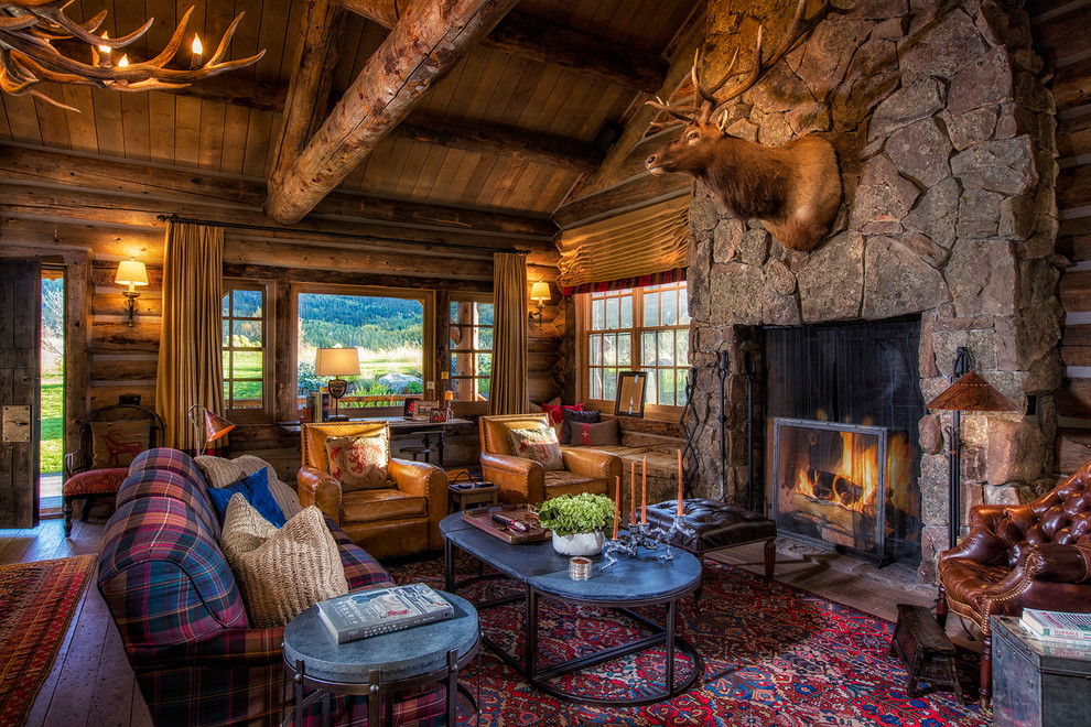 Pony Up Ranch Rustic Family Room Denver By Brent Bingham Photography