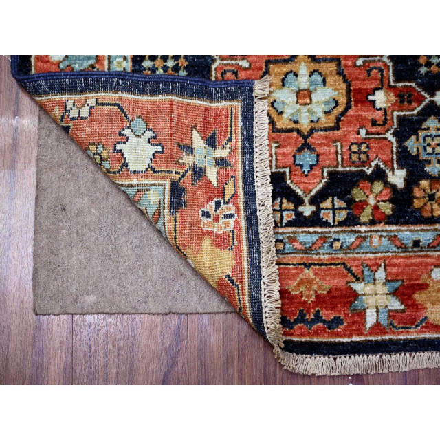 Prussian Rugs Prussian Blue with Carmine Red Border Fine Aryana Karajeh Design Rug 2 ...