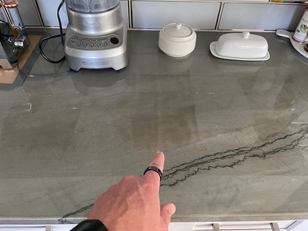 spots started to appear on my quartzite countertops