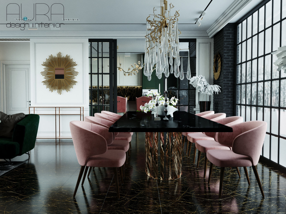 Дизайн кухни гостиной в загородном доме