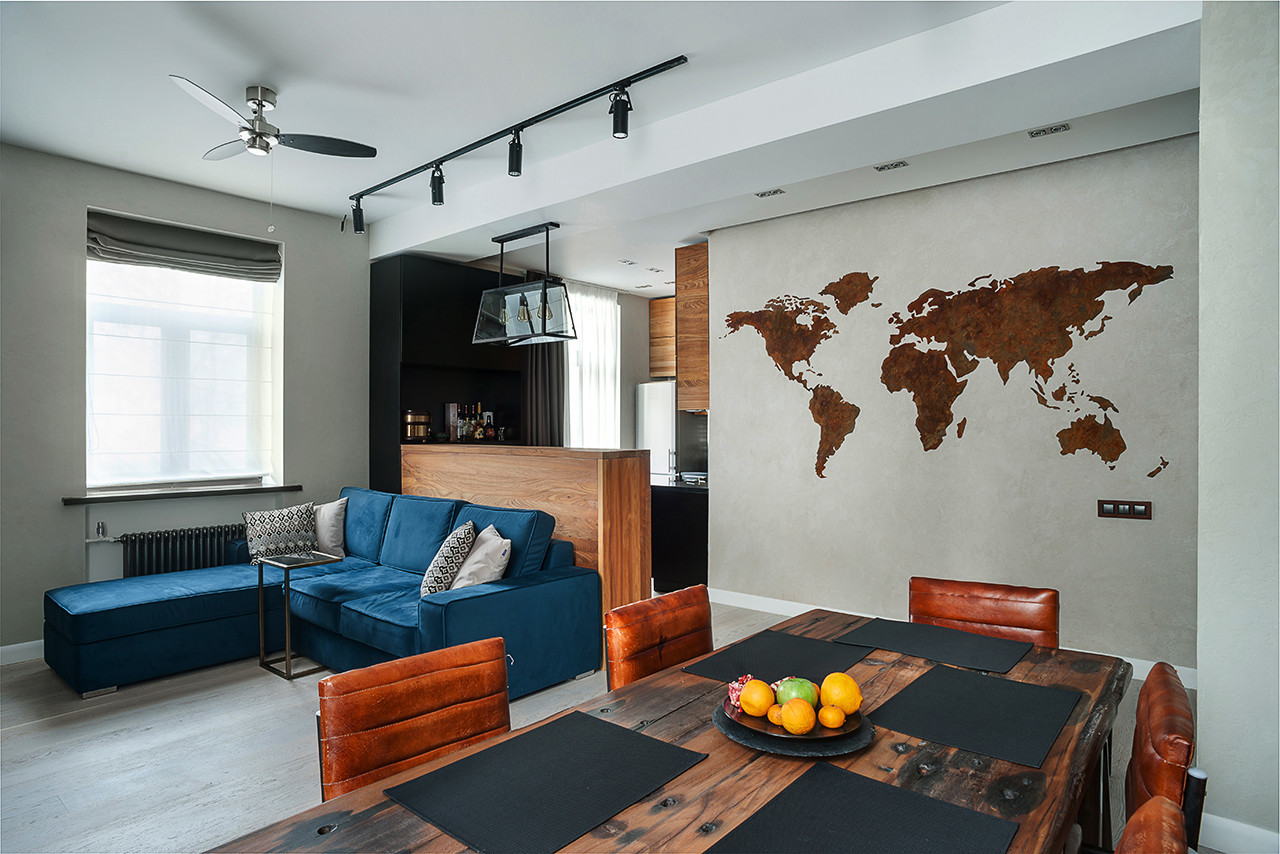 Реализованный проект (фото проекта Лофт для Путешественника)