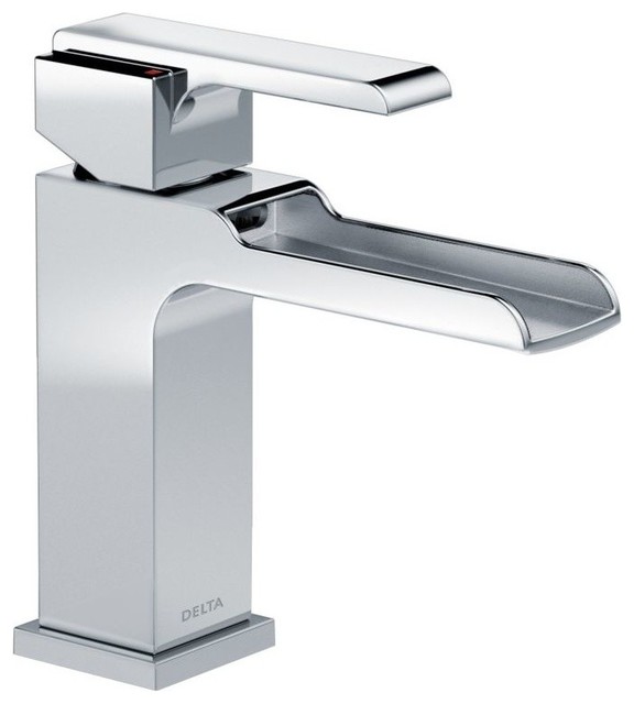 Delta 568lf Lpu Ara 1 2 Gpm Single Hole Waterfall Bathroom Faucet Single Hole Waterfall Bathroom Faucet