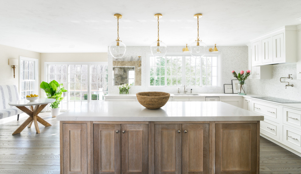 Inspiration for a transitional kitchen remodel in Boston