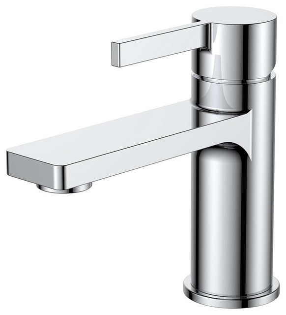 Aqua Adatto Single Lever Faucet, Chrome and White Contemporary