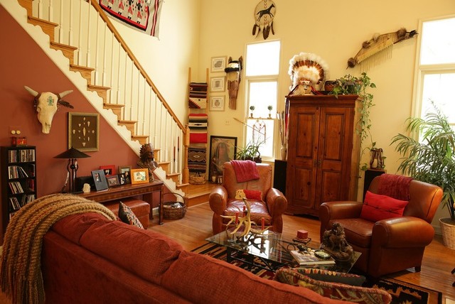 native american inspiration - traditional - living room - other -