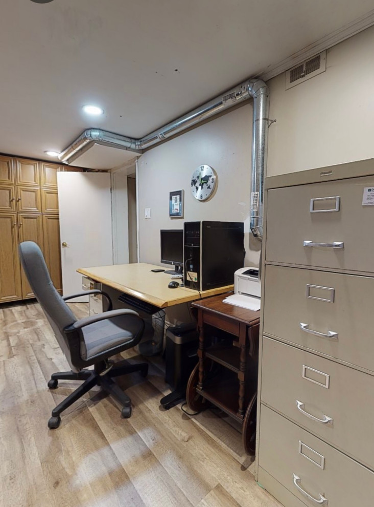 how to conceal pipes in the basement