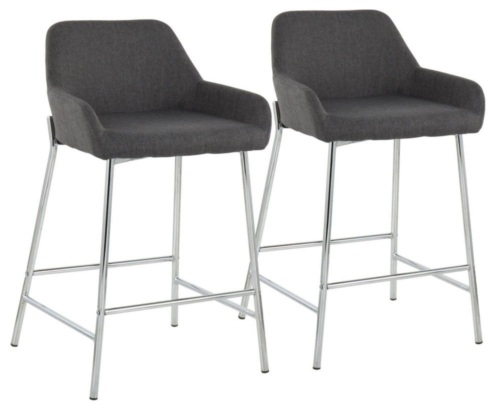 Lumisource Daniella FixedHeight Set Of 2 Counter Stool B24DNLA2