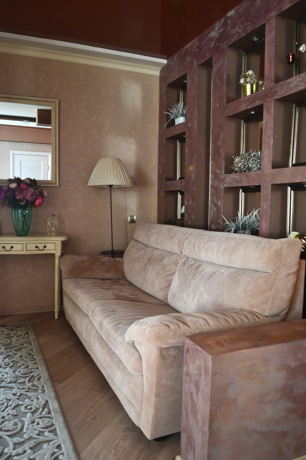 Теплые оттенки - гостиная