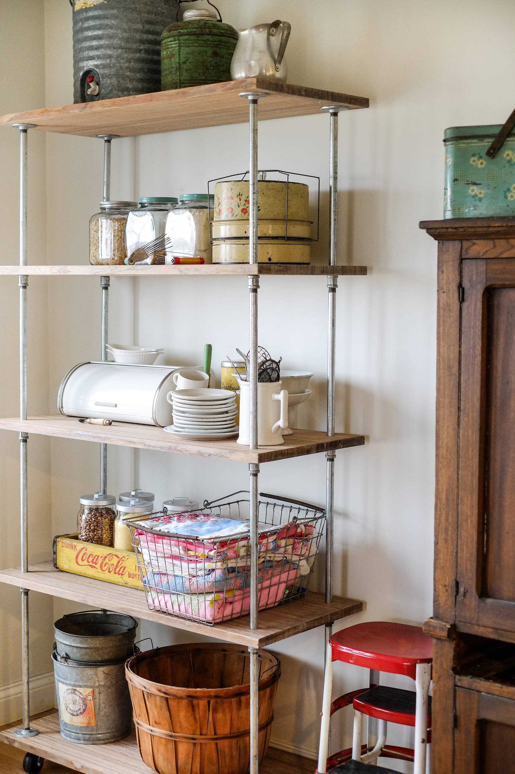 Storage Shortage? Make an Industrial-Style Shelving Unit, image size:1706x2560