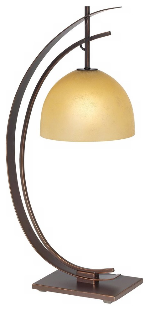 Pacific Coast Kathy Ireland Orbit Table Lamp, Bronzeith Gold Edges