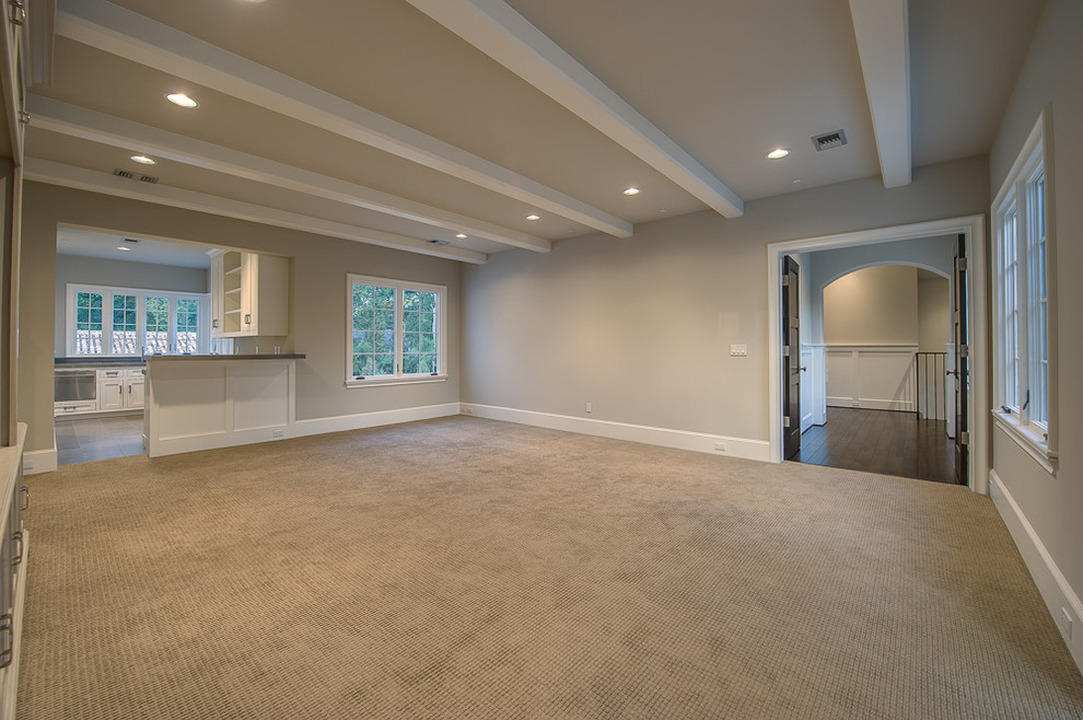 Transitional home design photo in Houston