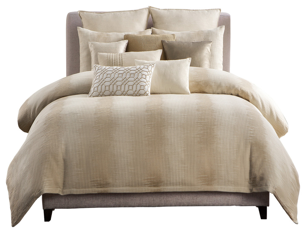 Windham Straw 3-Piece Comforter Set, King - Transitional - Comforters