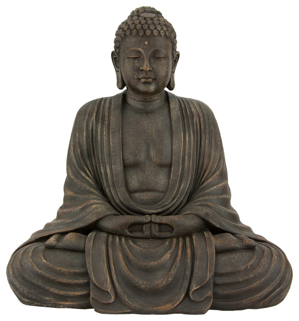 2 1 Tall Japanese Sitting Buddha Statue