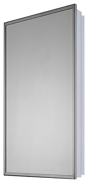 Medicine Cabinet, 18"x36", Bright Annealed Stainless Steel Frame