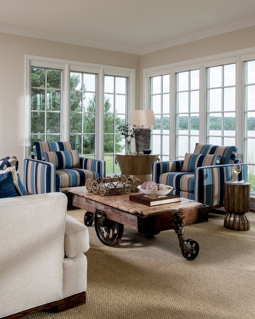 Tred Avon River Residence nyklassisk-vardagsrum
