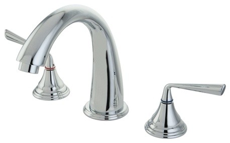Silver Sage 2 Handle Roman Tub Filler Transitional Bathtub Faucets By Kingston Brass
