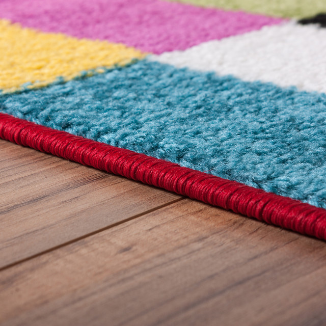 Well Woven Star Bright Multi Area Rug Contemporary Kids Rugs by