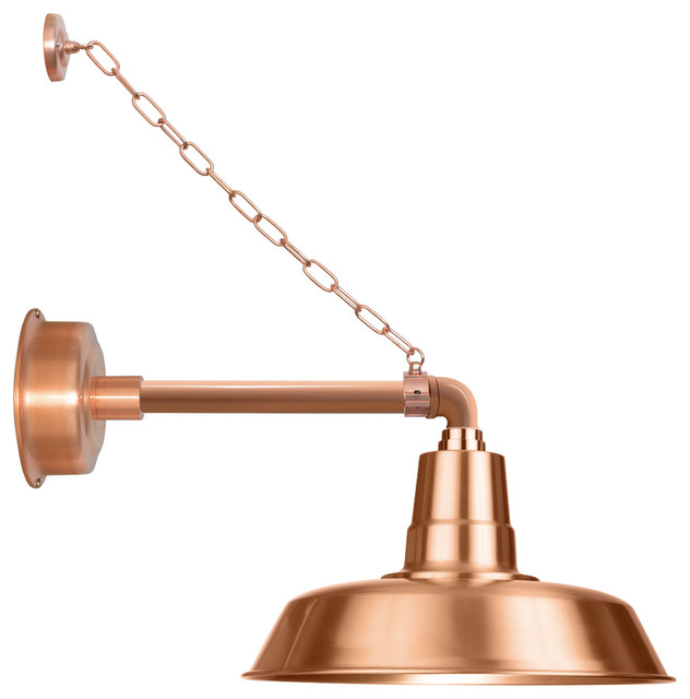 14 Oldage Led Barn Light Solid Copper With Metropolitan Arm