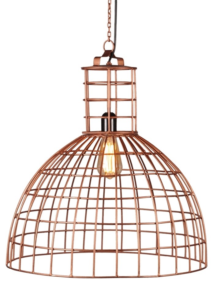Foreign Affairs Home Decor Llum Copper Hanging Lamp