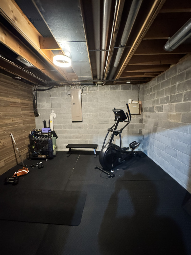 Before: Unfinished Basement Exercise Area