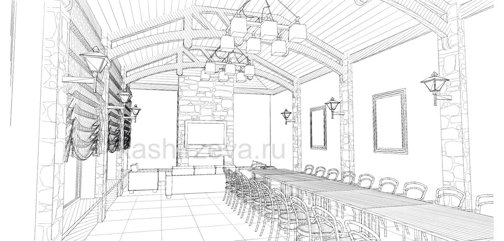 Беседка барбекю