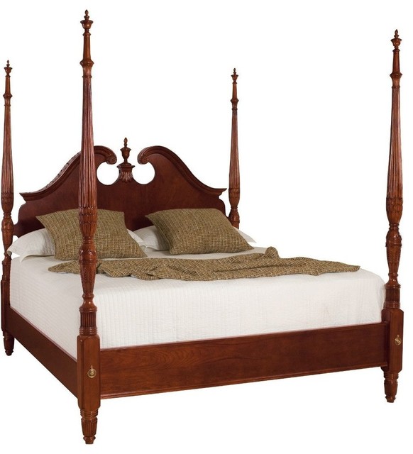 American Drew Cherry Grove Pediment Poster Bed, King