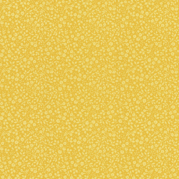 Pip Mustard Mini Floral Toss Wallpaper - Eclectic 