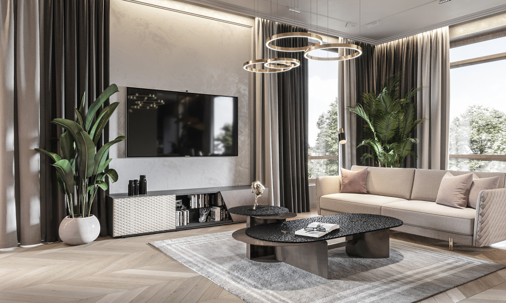 Гостиная в загородном доме