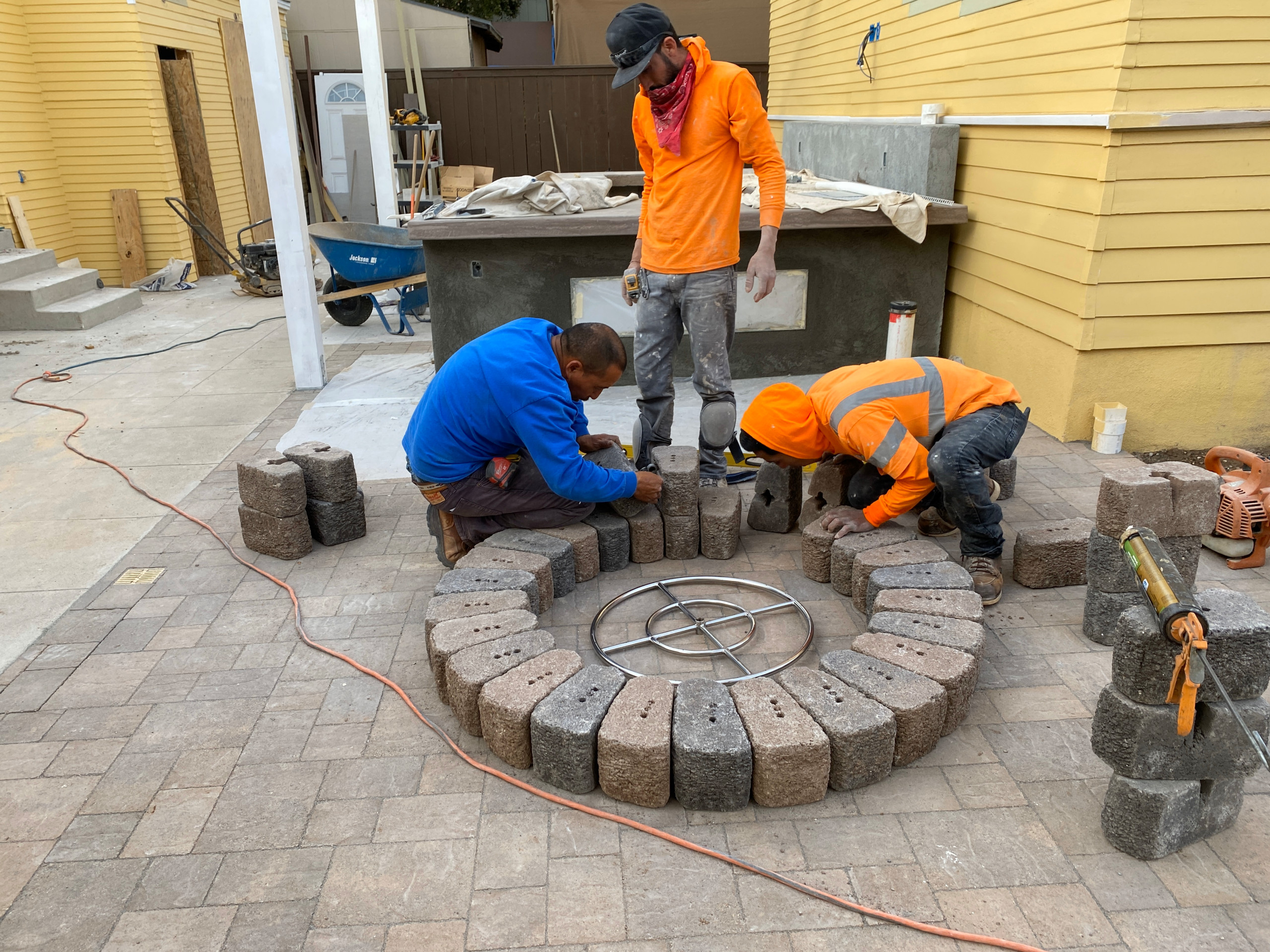 Installing a Circular Firepit in South Park