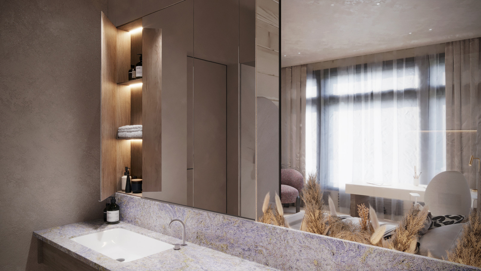 Интерьер подмосковного брусового дома компании Honka