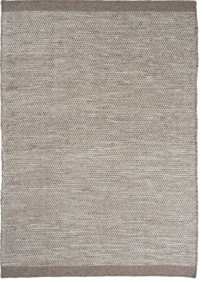 Asko Light Grey, Solid Handmade Area Rug By Linie Design Transitional