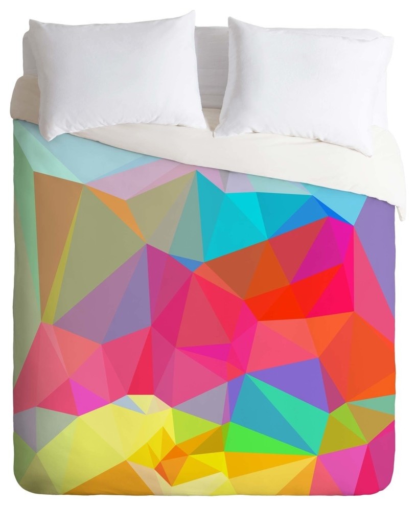 Deny Designs Three Of The Possessed Crystal Crush Duvet Cover - Lightweight
